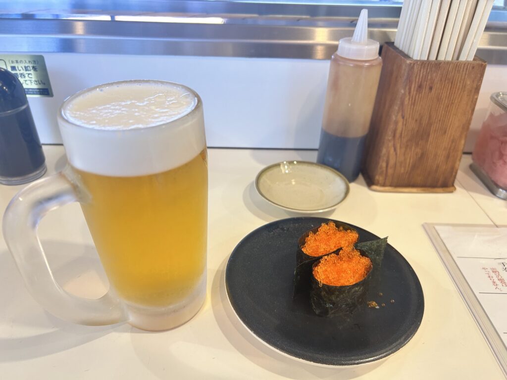 寿司とビール